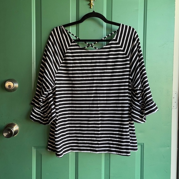 A.N.A XL black and white stripe top - Picture 4 of 9